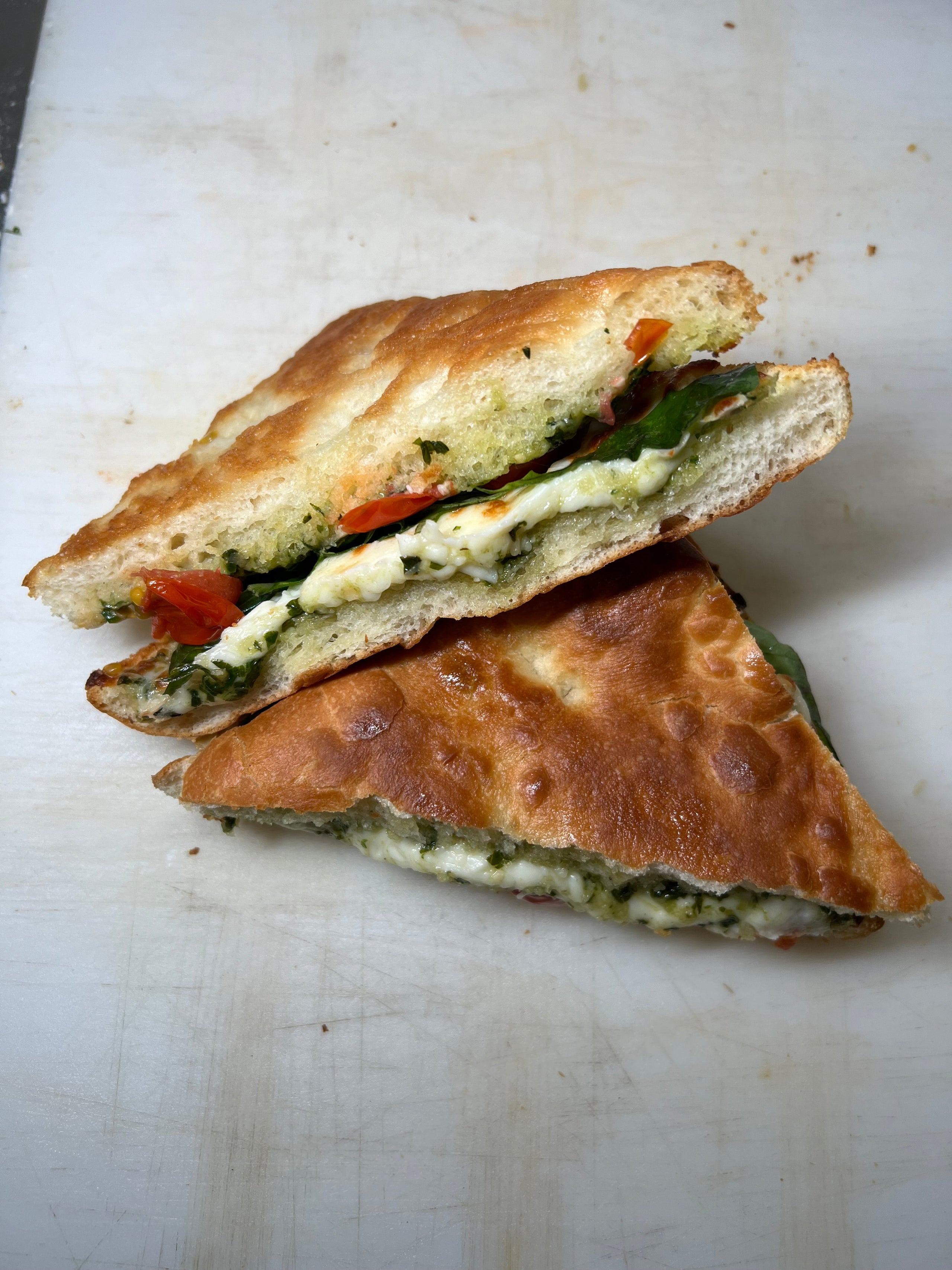 Tomato & Mozzarella on Focaccia Pasta 209 Pasta Bread Bowls, Handmade Pasta, Restaurant Near Me